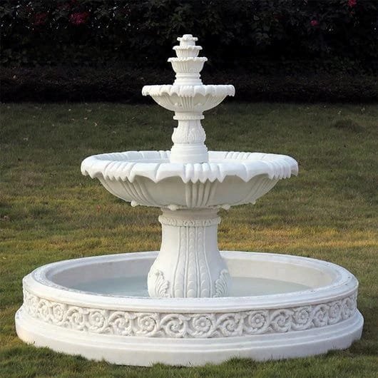 White Marble Garden Fountain